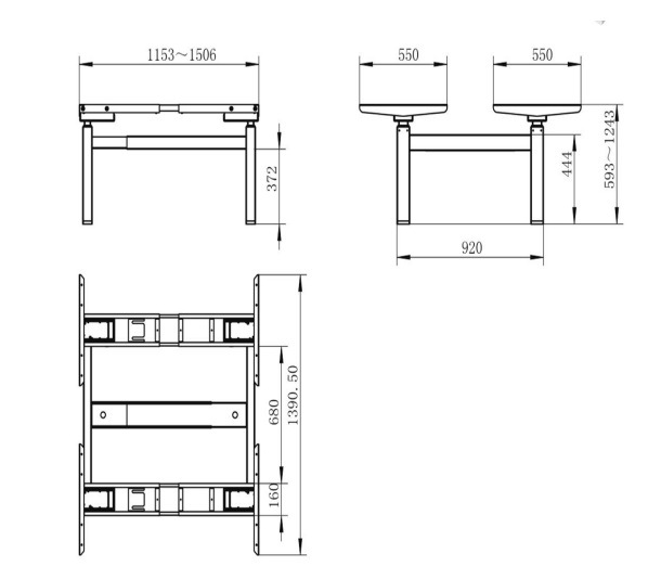 German Okin Motor Smart Electric Height Adjustable Sit to Stand up Computer/Office/Standing Lifting Table