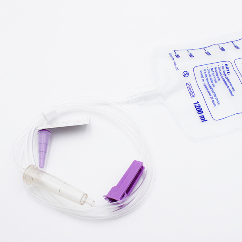 Disposable 1000ml Enteral Feeding Bag Pump Set Body Pump Set