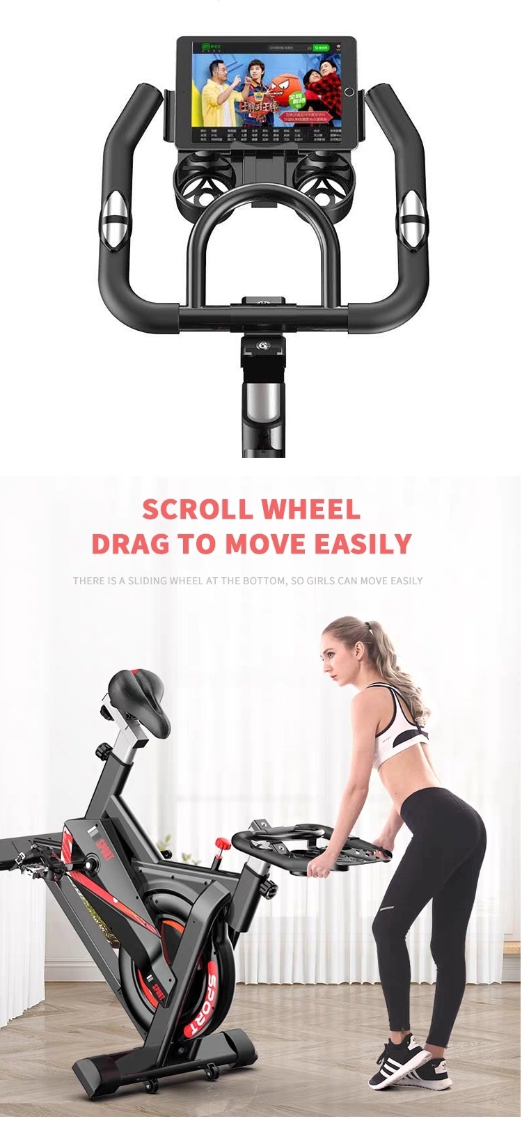 Home Fitness Equipment Commercial Magnetic Exercise Body Building Indoor Cycle Exercise Spinning Bike