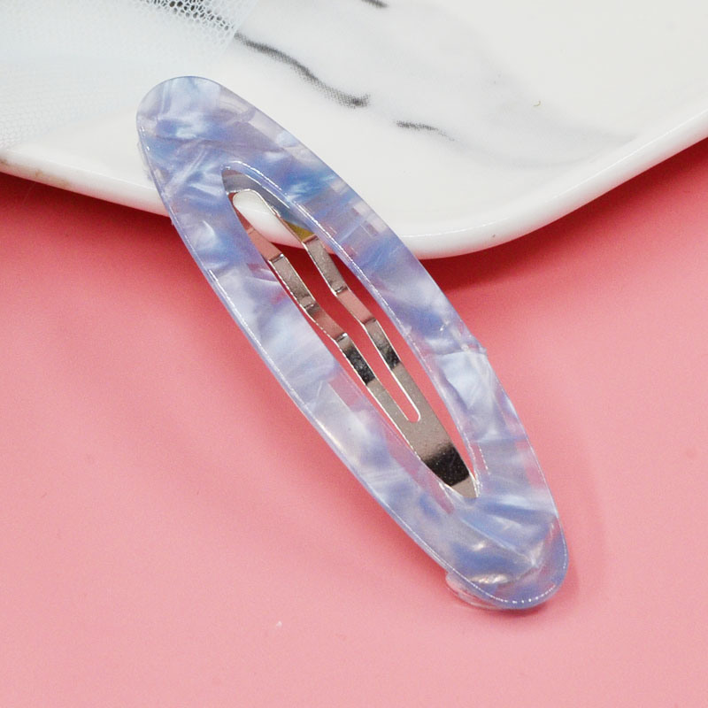 Fairy Temperament Wild Elliptical Acetate Hairpin Bb Clip Hollow Water Drop Folder Bangs Clip