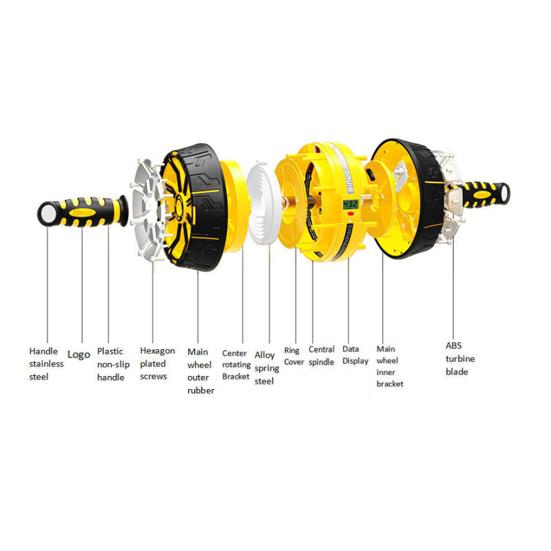 Adjustable Power Exercise Abdominal Training Wheel Ab for Home and Gym