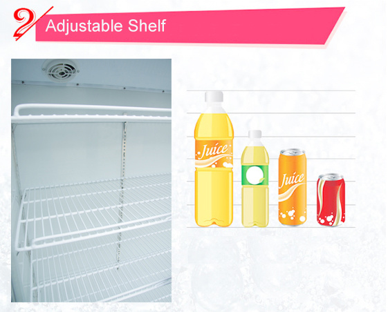 Direct Cooling Freezing Food Beverage Cooler with Single One Door