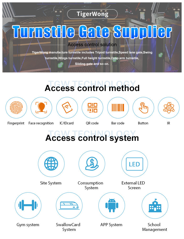 Prevent Human Injuries Tripod Turnstile for Transit Facilities