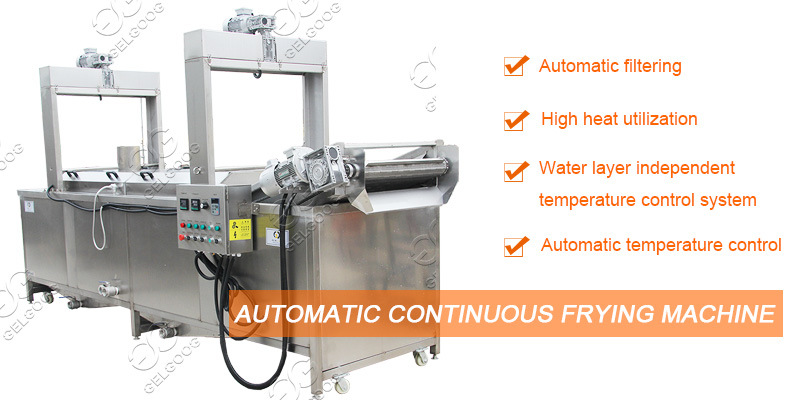 Industrial Chicken Deep Pellet Snack Fryer Conveyor Belt Frying Machine for Chin Chin