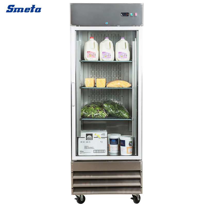 Commercial Refrigeration Equipment Display Single Glass Door Freezer Refrigerator