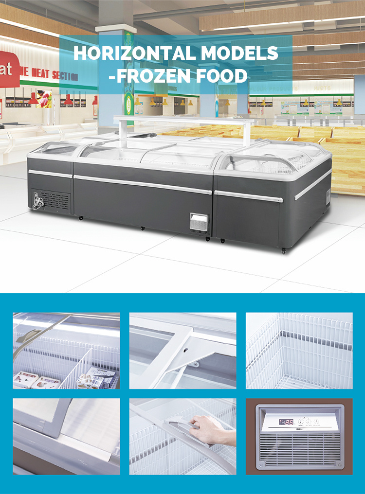 3 Doors Open Cooling Supermarket for Fruit Open Display Chiller