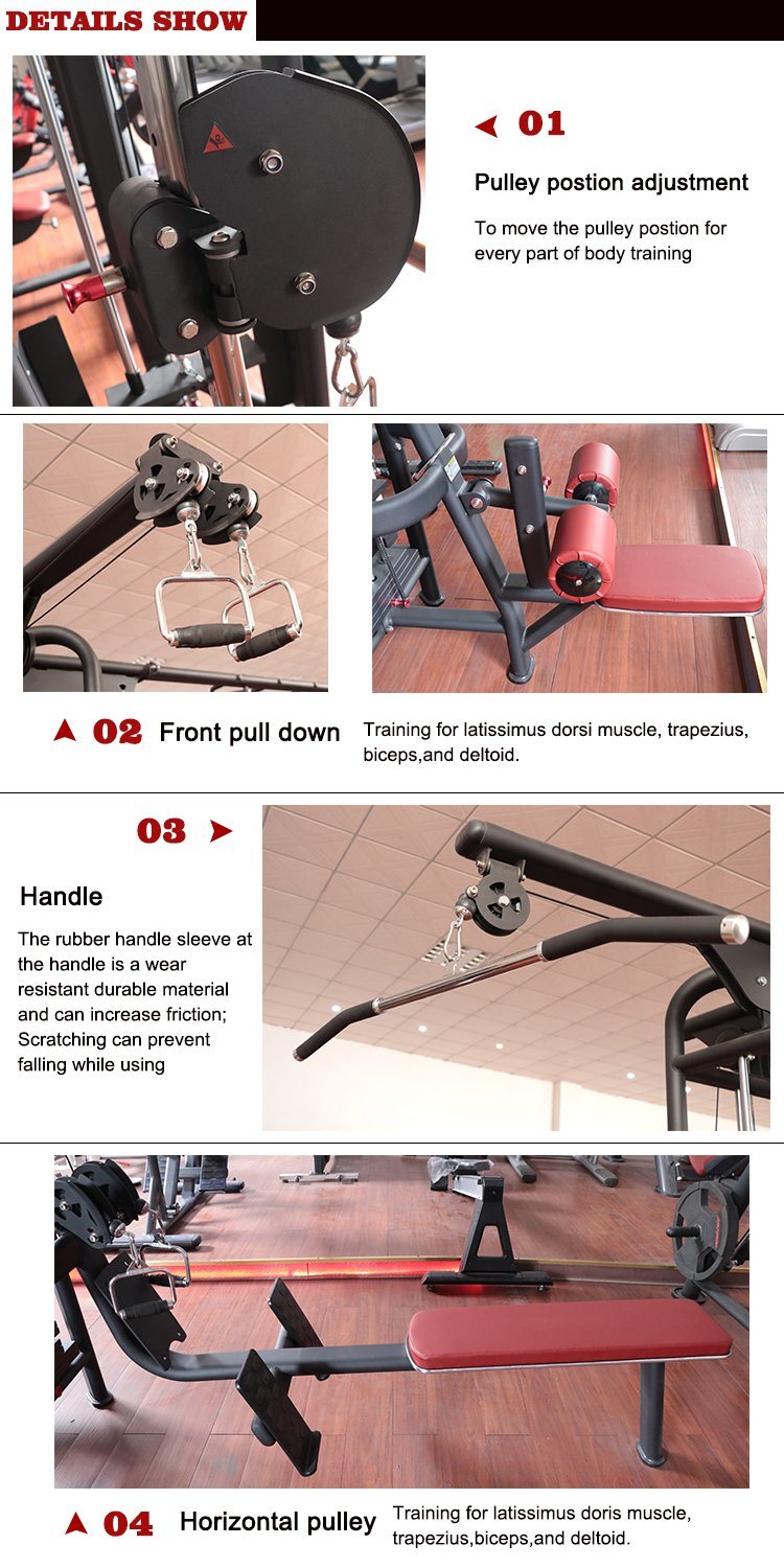 Multifunctional 5 Station Commercial Gym Training Bodybuilding Multi Station Machine