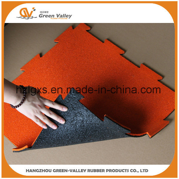 Anti-Slip Interlocking Rubber Floor Tiles Mats for Gym