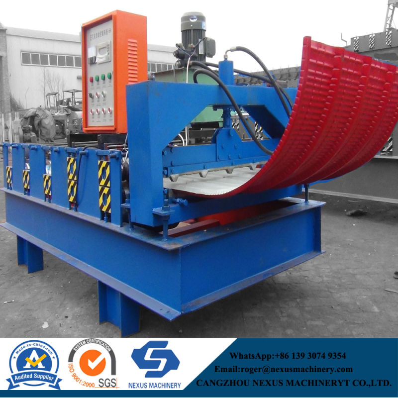 Colored Strip Coil Corrugated Metal Roofing Sheet Curving Machine for Sale