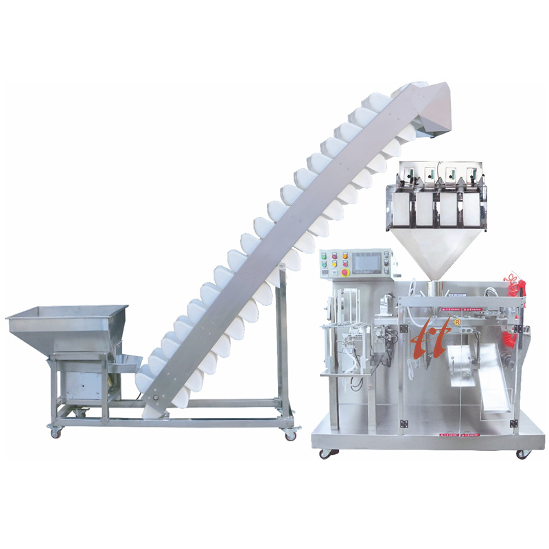 Fully Auto Multi Heads Weigher Packing Machine Candy/Seeds/Walnuts Package Machine