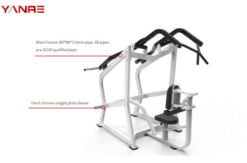 Plate Loaded ISO-Lateral Front Lat Pulldown Hammer Strength Gym Equipment