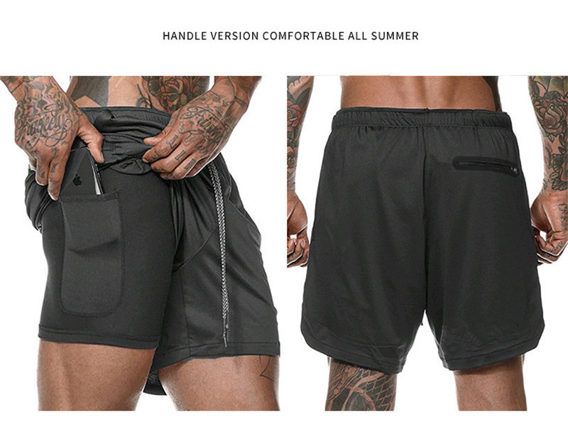 Wholesale Mens Sports Training Workout Fitness Gym Shorts with Inner Pocket