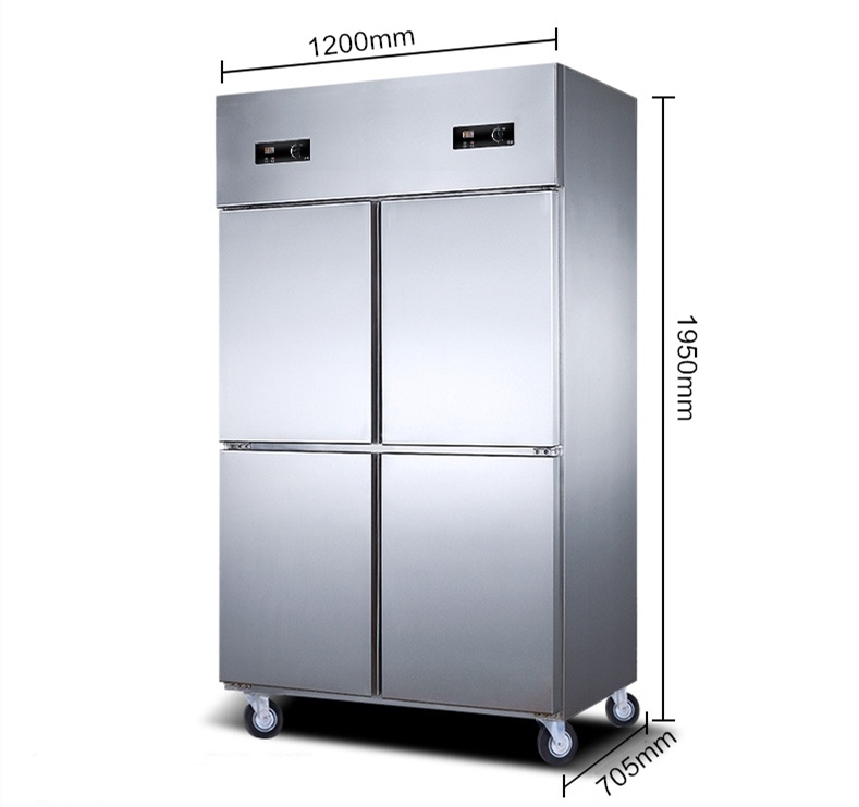 LED Light Stainless Steel Commercial Storage Refrigeration Equipment Refrigerator