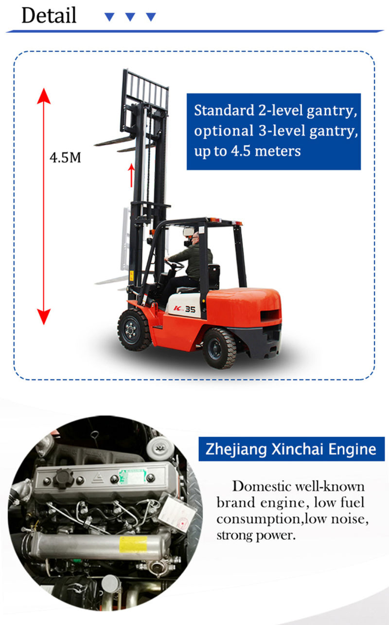 Popular High Lifting Multifunction Side Forklift 4X4 Forklift 2 Ton 3 Ton 4 Ton 5 Ton