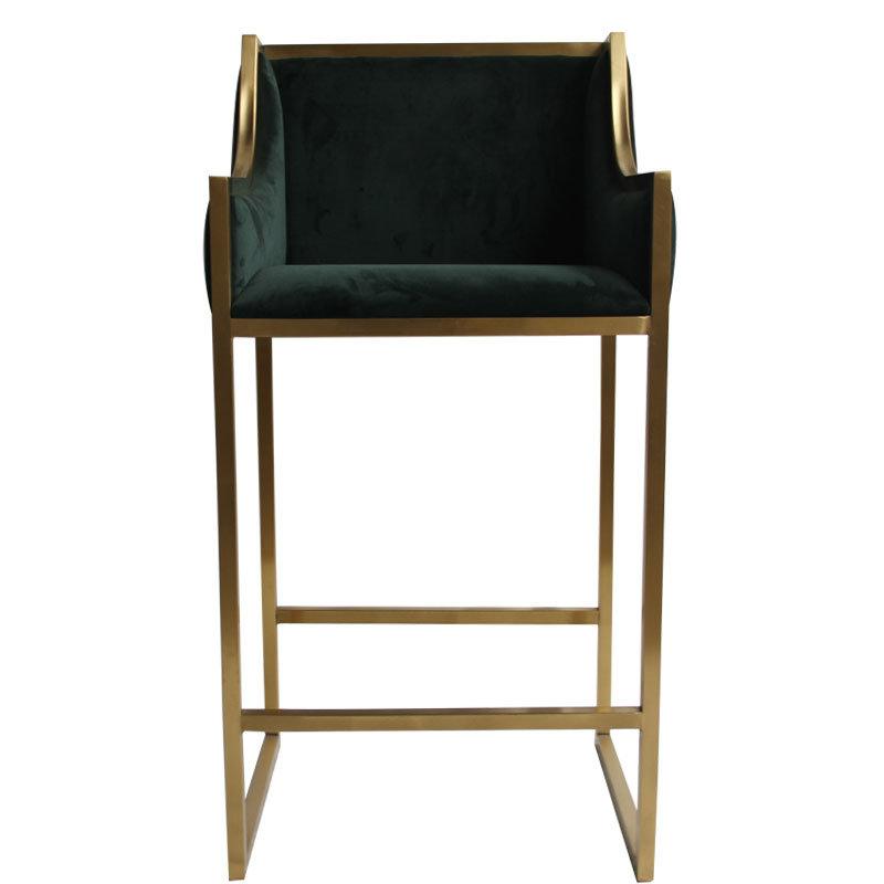 Modern Comfortable King Luxury Upholstered Dining Chair with Metal Legs