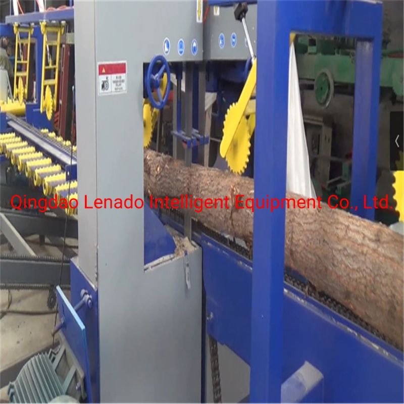 Twin Vertical Line Pine Cutting Saw Band Sawing Machine