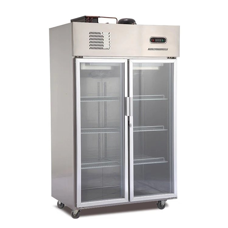 Air Cooling Display Glass Door Fridge Cooler Refrigerator