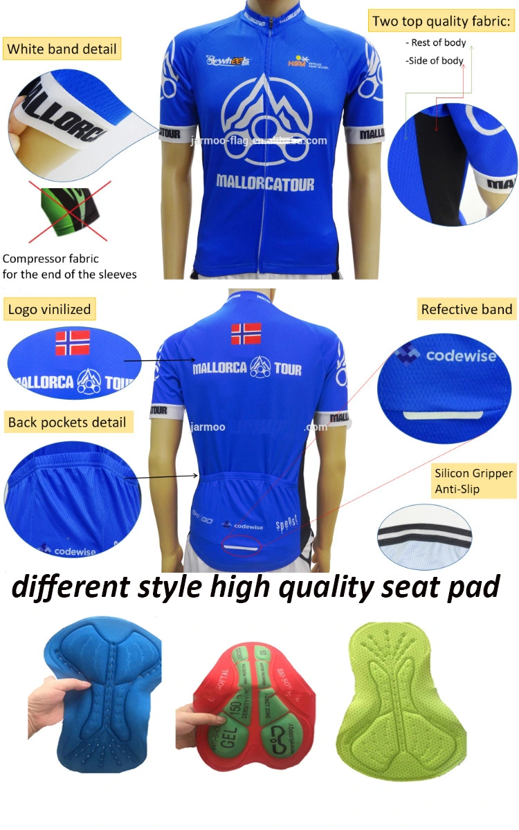 Fashionable Advertising Free Design Professional Cycling Jerseys