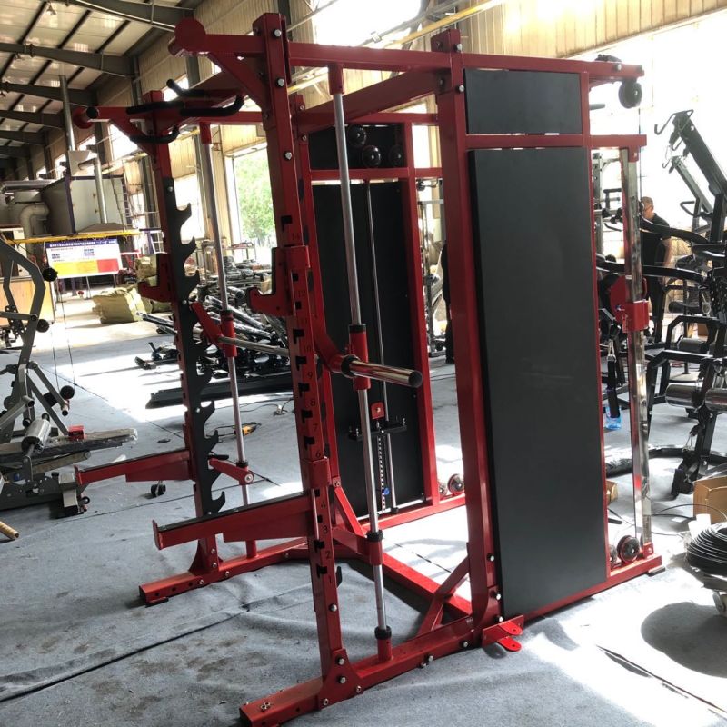 Multi Functional Trainer Barbell Rack Gym Commercial Squat Rack Wave Fitness Equipment Smith Machine