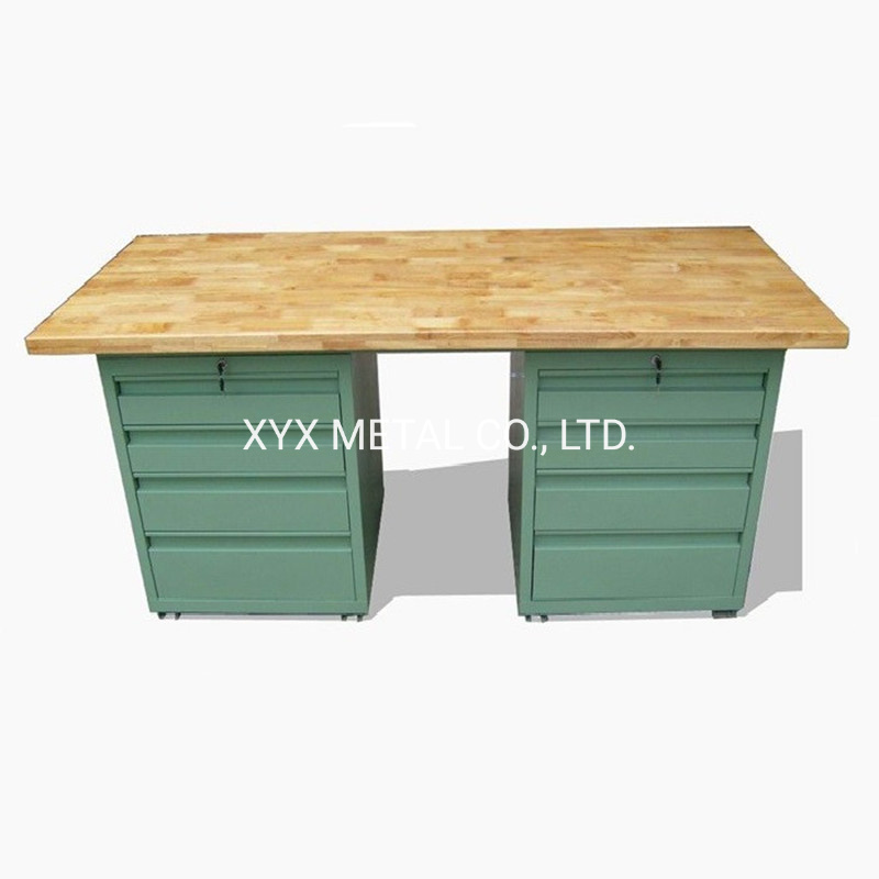 Solid Wood Heavy Duty Workbench with Two Cabinets