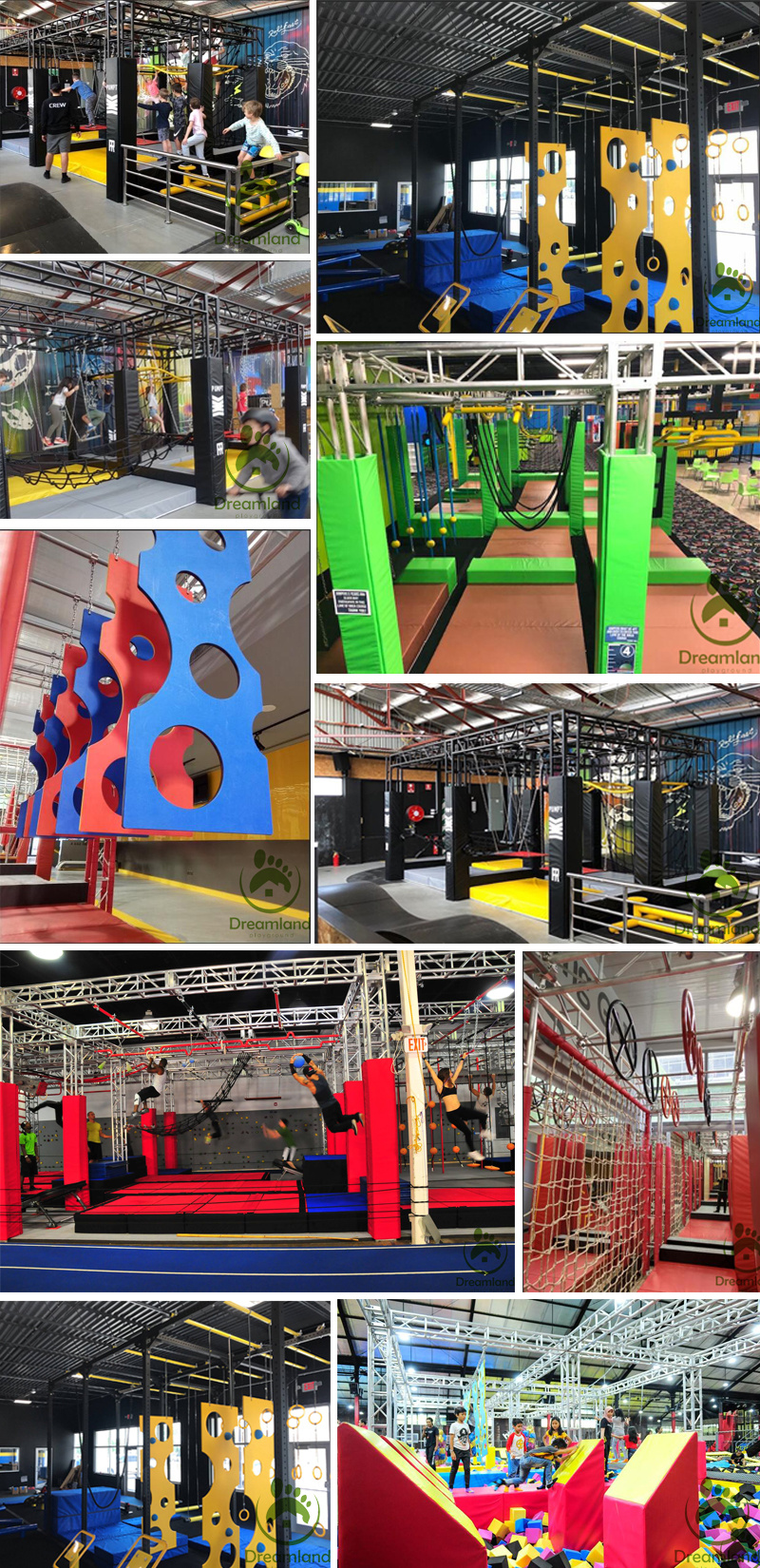 Indoor Amusement Park Equipment Exercise Fitness   Ninja Warrior Course for Kids