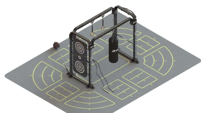 360 Degree Multifunctional Trainer Dual Cable Cross Equipment