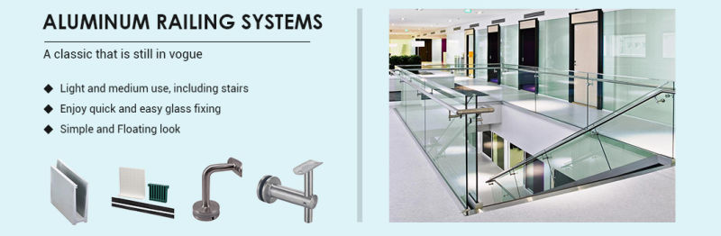 Square Stainless Steel Glass Ajustable Stair Baluster