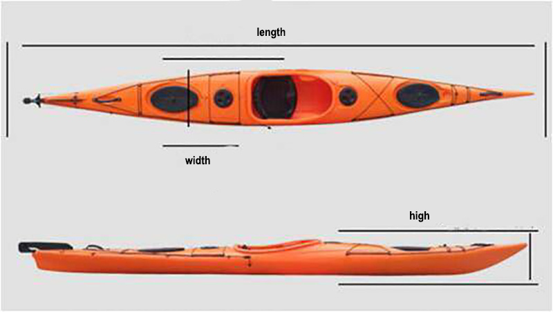 16FT Sea Kayak Sit in Top Single Fishing Paddling