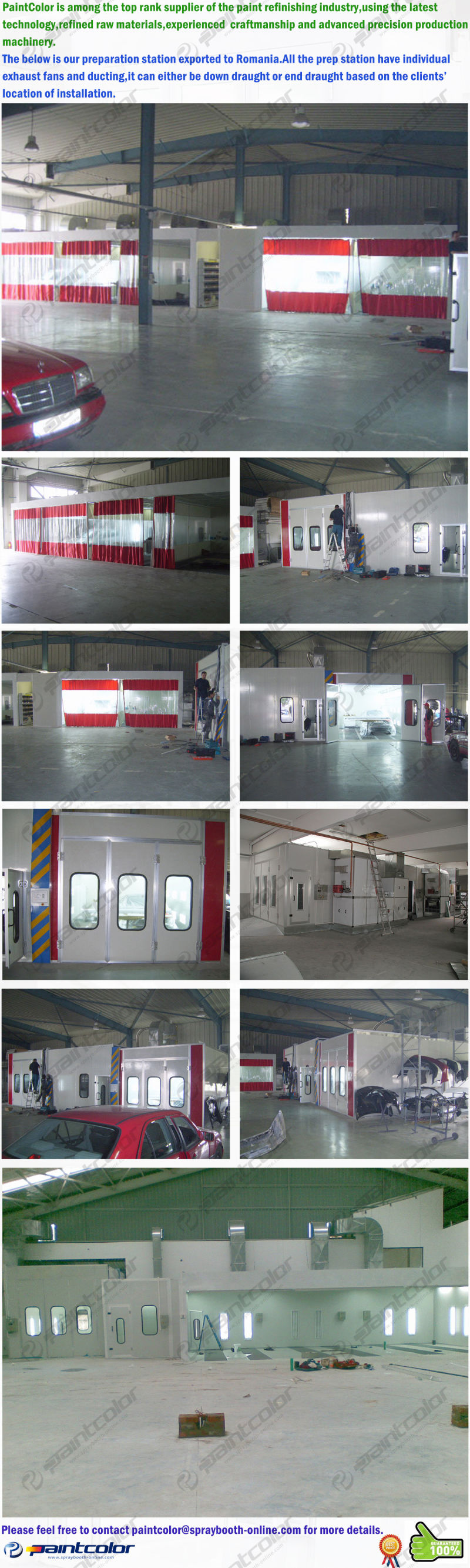Prep Stations with Curtained Wall Mobile Portable Prep Stations Linked with Paint Chamber Hot Sales From Paintcolor Spraybooth