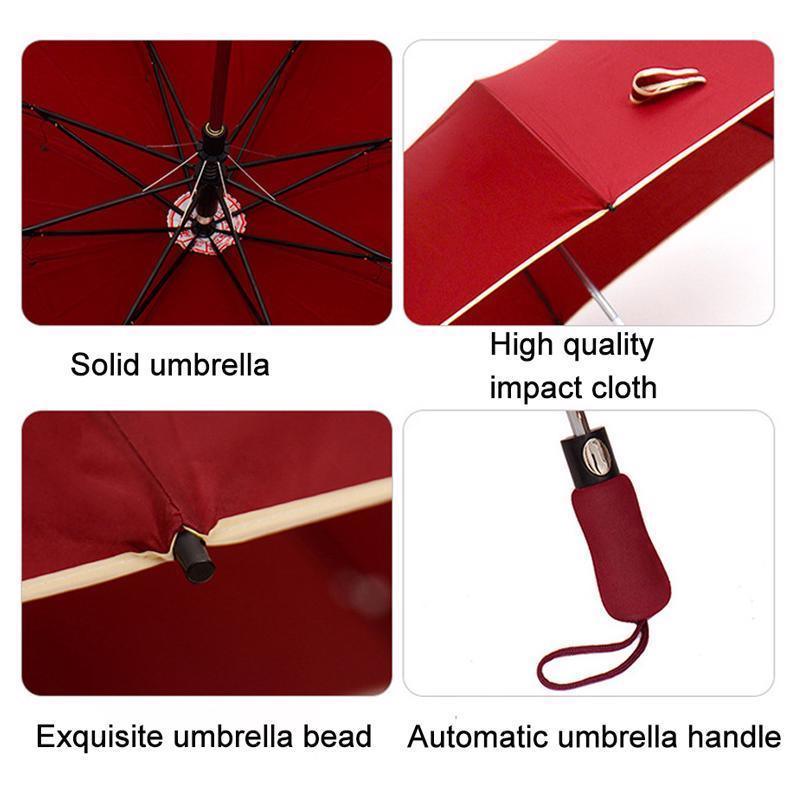 Two Folding Windproof Travel Umbrella - Light Weights Unbreakable Umbrella