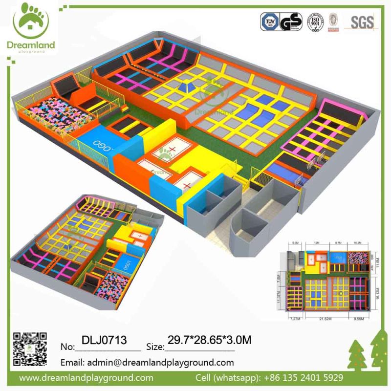 High Performance Professional Olympic Trampoline Park for Adults