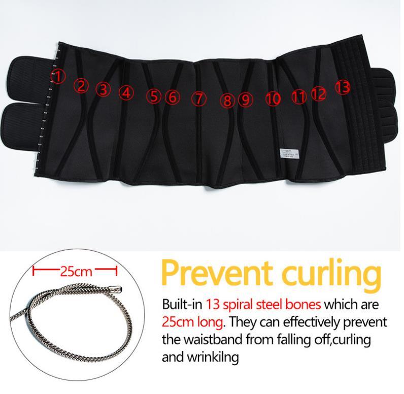 Waist Trainer Slimming Belly Belt Neoprene Sauna Sweat Band Tummy Control Waist Trainer Corset