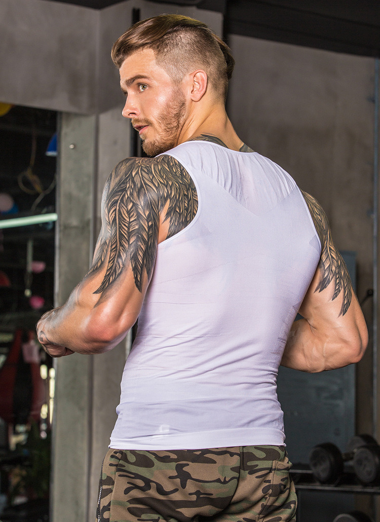 Men's Slimming Body Shapewear Abdomen Tummy Belly Control Slim Waist Trainer Vest