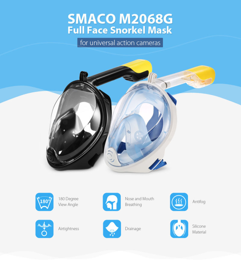 208 New Full Face Snorkeling Mask Scuba Diving Equipment Underwater Scuba Free Breath