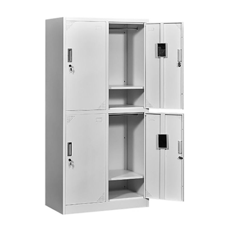 4 Door Steel Locker Cabinet Knock Down Metal Office Sports Furniture Changing Room Lockers