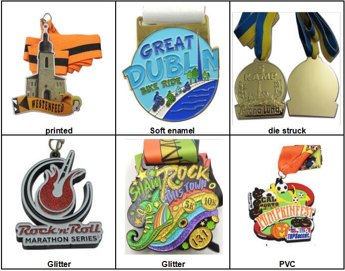 Factory Supply Running Sport Enamel Finisher Medal for Marathon (w-123)