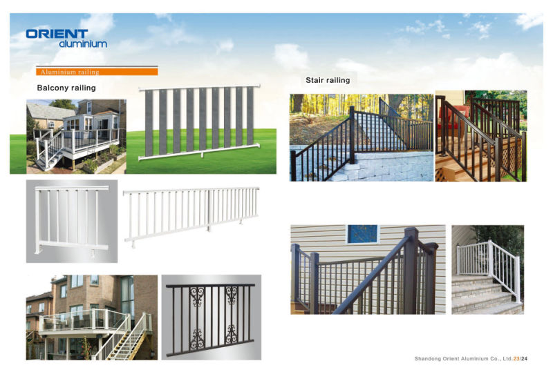 Aluminium Stair Railing Assemble Railing Adjustable Angle