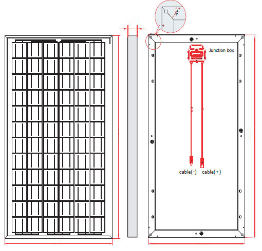 Gym 250W TUV Mono Solar PV Panel for Solar Lighting