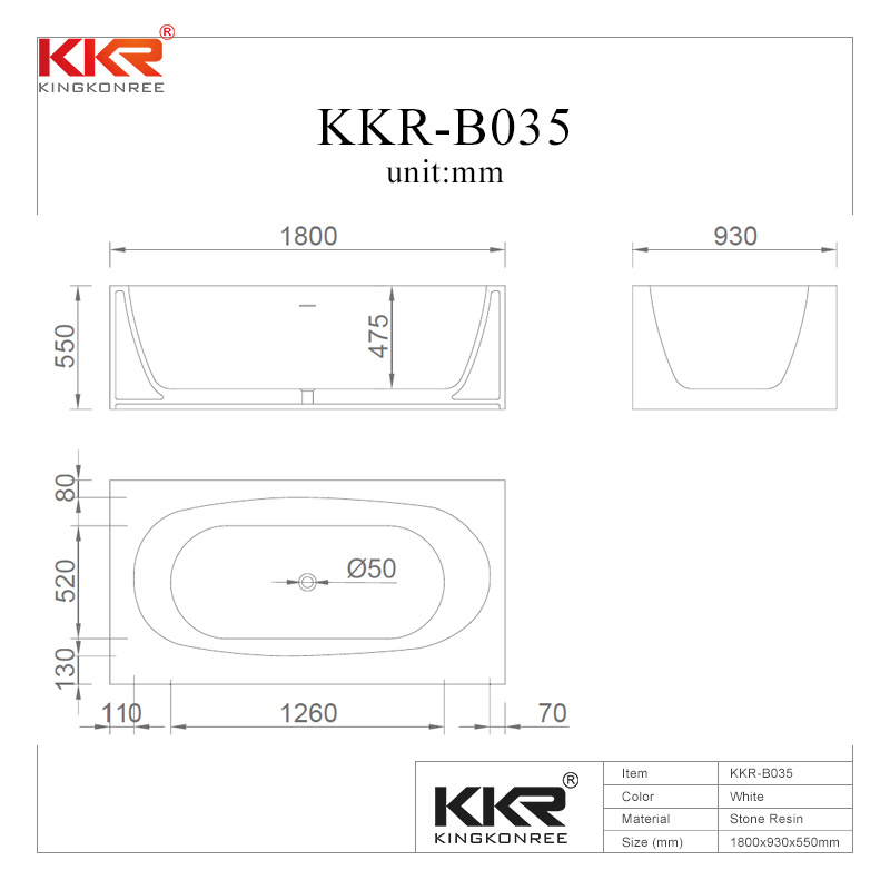 Modern Bathroom Stone Bath Seat Bath Freestanding Bathtub