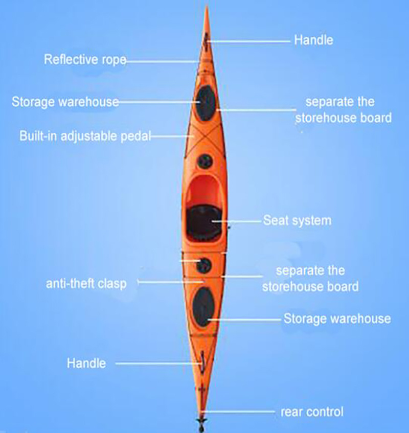 16FT Sea Kayak Sit in Top Single Fishing Paddling