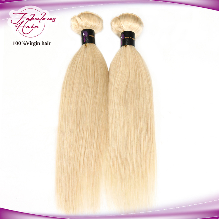 Straight Blonde Color Hair Weft Extension's Indian Remy Hair