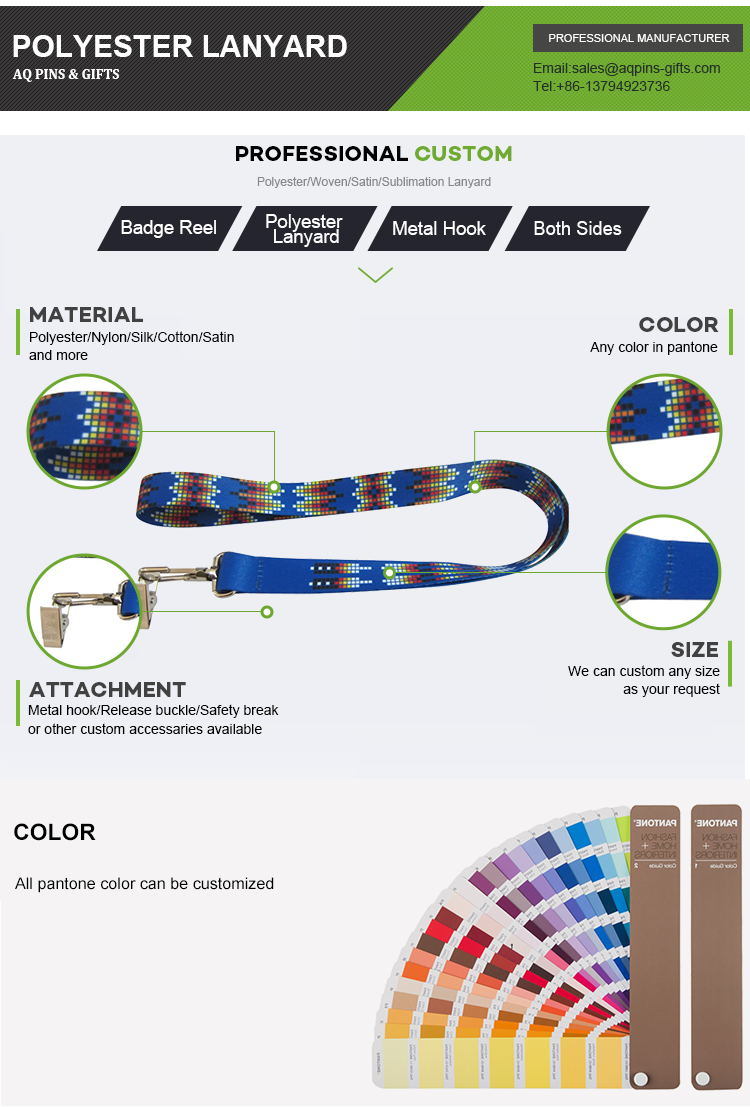 High Quality Sublimation ID Badge Polyester Lanyard Multiple Olympic (13)