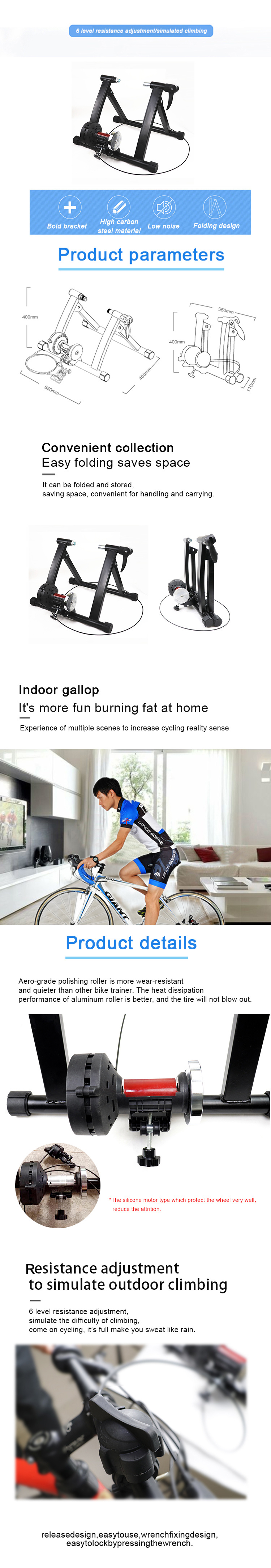 Foldable Gym Equipment Bicycle Home Exercise