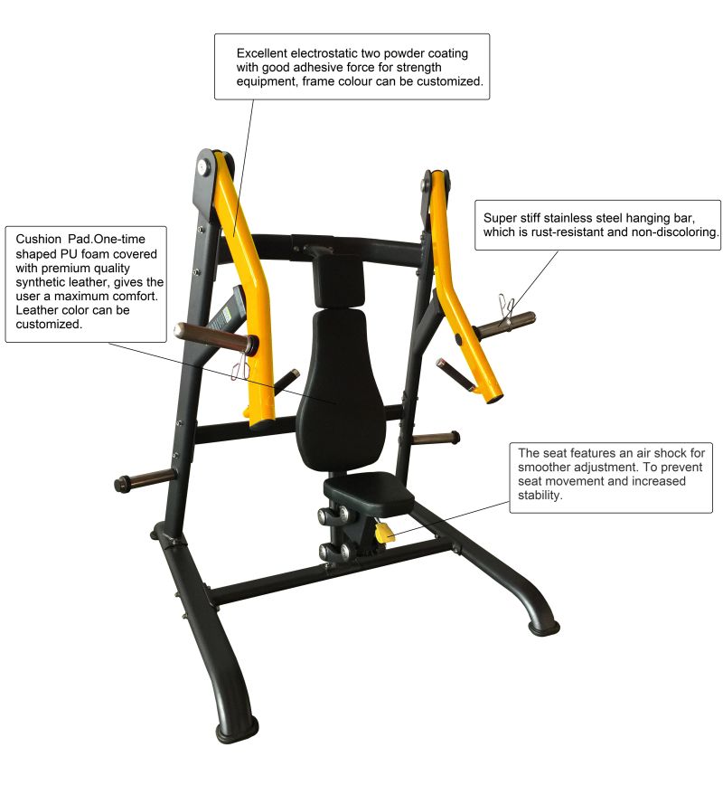 Hot Sale Fitness Equipment Incline Chest Press for Gym (AXD-M1003)