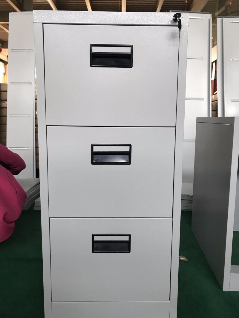 Knock Down Structure High Quality Prevent Fall Down 3 Drawer Steel File Cabinet