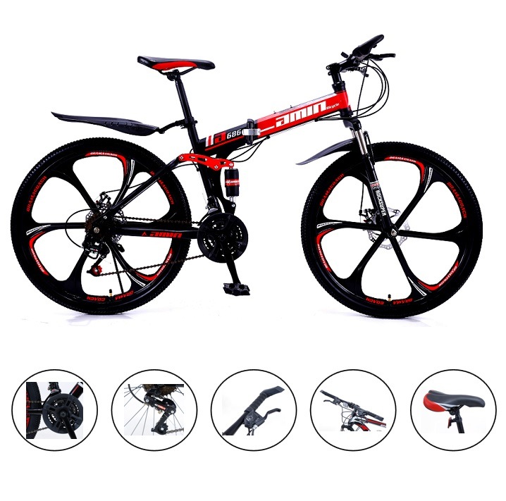 Carbon 26 Inch Folding Bike Sport Mountain Bicycle