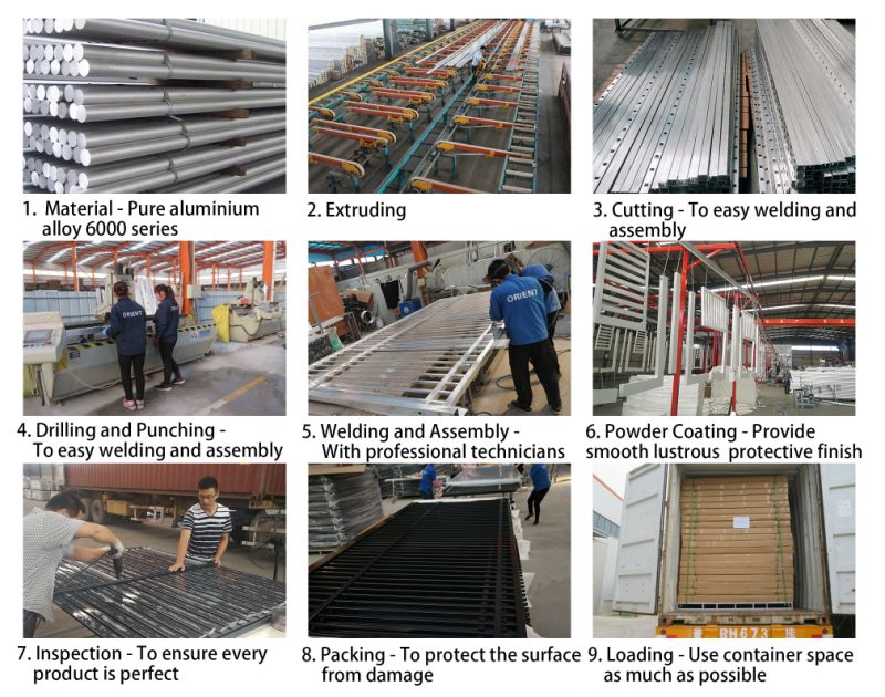 Aluminium Stair Railing Assemble Railing Adjustable Angle
