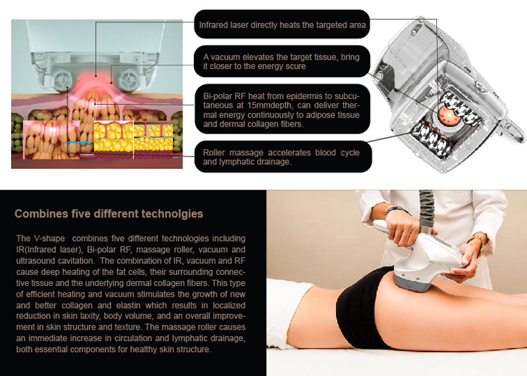 Anti-Cellulite Massage Vellashape Radiofrequenza Vacuum Erection Device Therapy Buttocks Lifting Machine Velashape 7 in 1