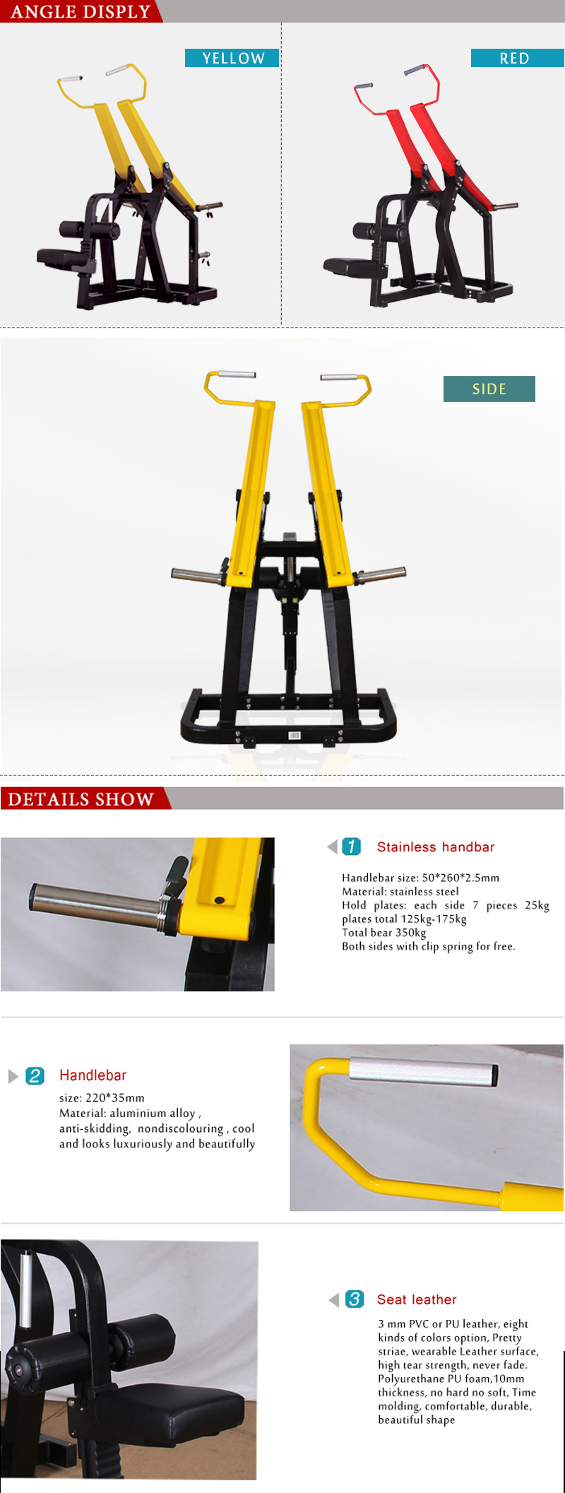 Bft-1002 Hot-Sale Free Weight Gym Machine/Hammer Strength/Plate Loaded Machine