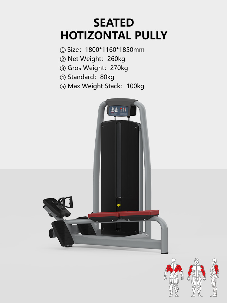 Seated Cable Rows Body Building Seated Horizontal Pully Low Pulley Rows for Back